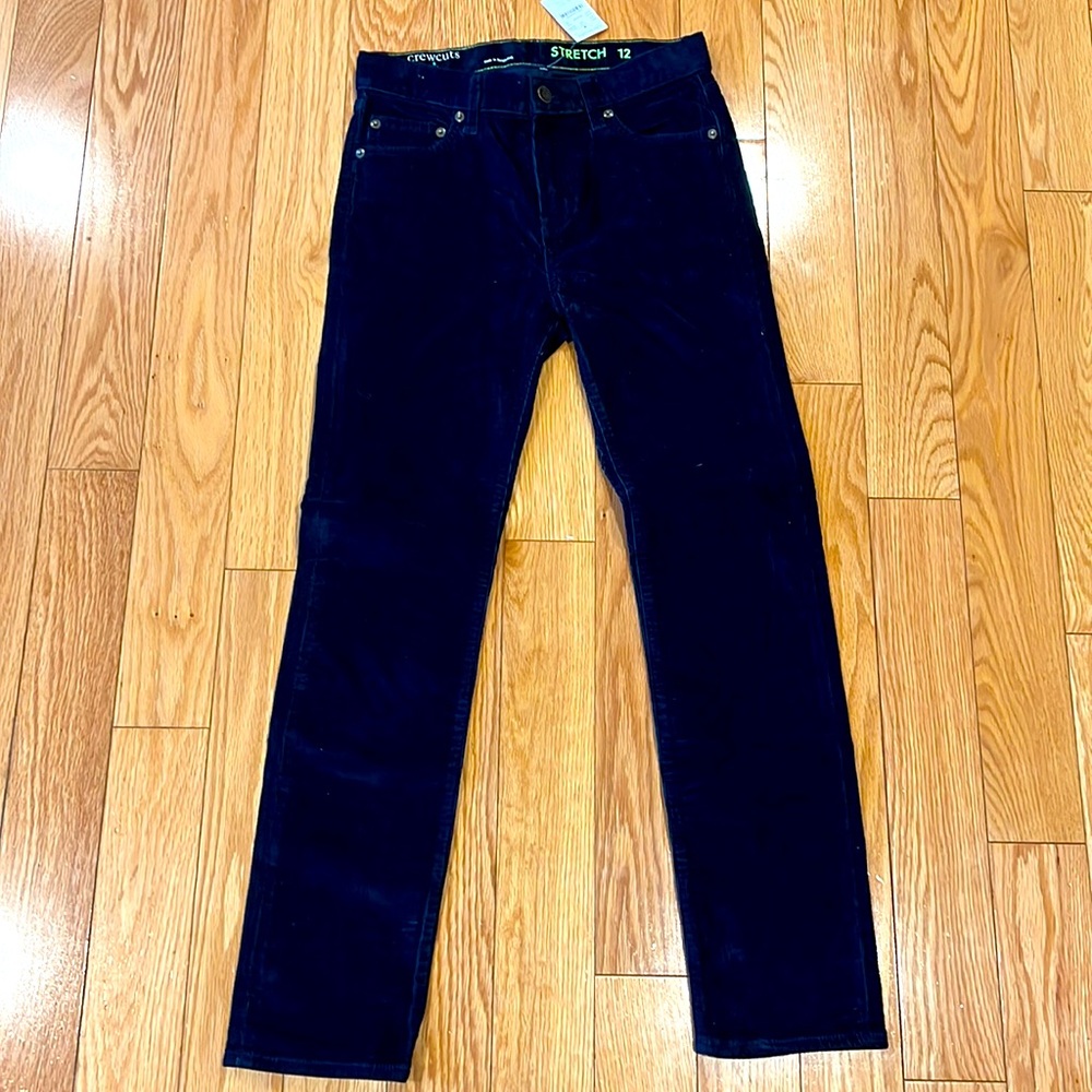NWT Crewcuts navy corduroy pants size 12